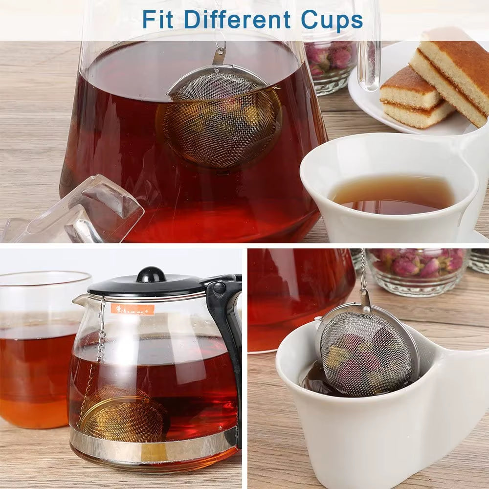 Mesh Tea Infuser Strainers Filters Tea Ball Interval Diffuser Stainless Steel Tea Strainer