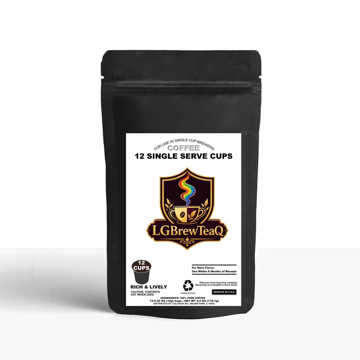 12 Pack Single Serve Coffee Capsules