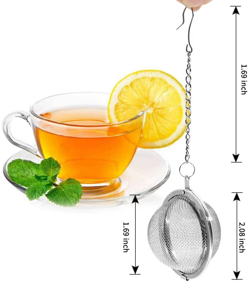 Mesh Tea Infuser Strainers Filters Tea Ball Interval Diffuser Stainless Steel Tea Strainer