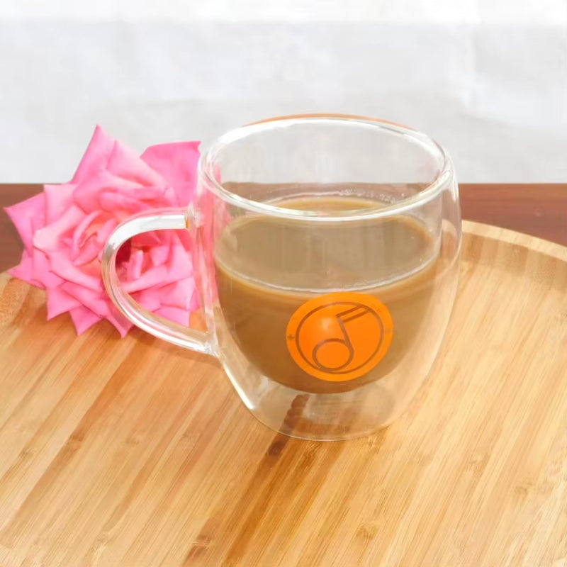 250 350 450Ml Borosilicate Double Wall Glass Coffee Mug with Handle Glass Cup for Beer Juice Water Wine Drinking
